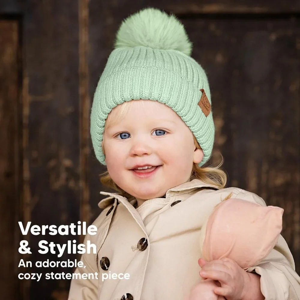 KeaBabies 2-Pack Baby Hats Macaron Toddler, Boys, Girls 6-36 Months (Macaron, M) - Picture 3 of 9